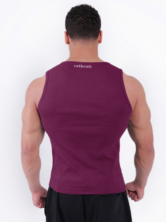 ELEVATED ESSENTIALS-TANKTOP - Burgandy