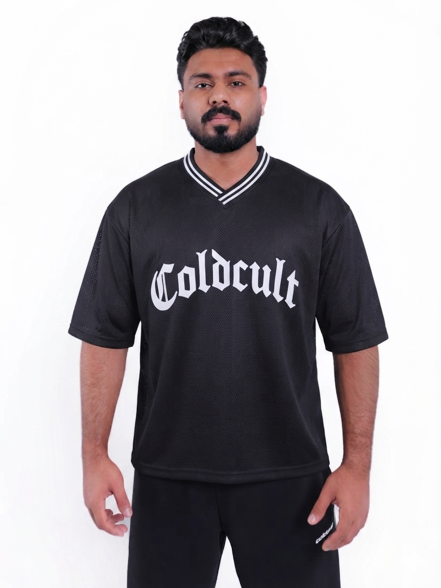 Varsity Football Jersey-black