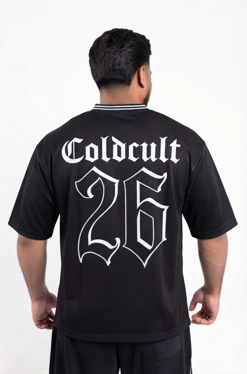 Varsity Football Jersey-black
