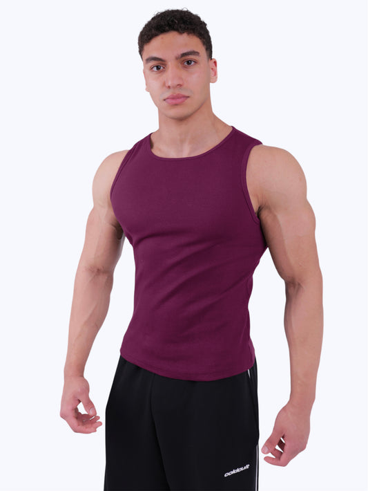 ELEVATED ESSENTIALS-TANKTOP - Burgandy